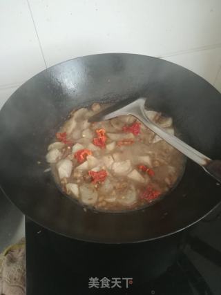 羊肉渣子烧水萝卜的做法步骤：6