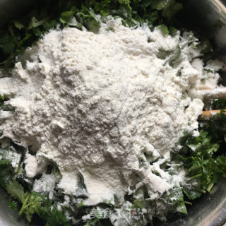 香菜麦饭的做法步骤：3