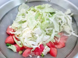 番茄炒包菜的做法步骤：5