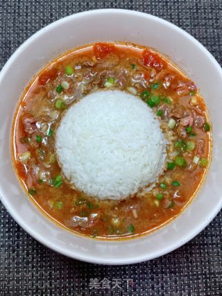 番茄牛肉烩饭的做法步骤：12