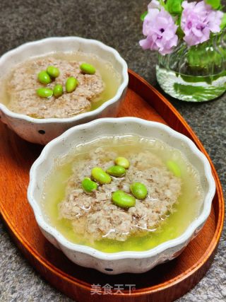 毛豆肉饼汤的做法