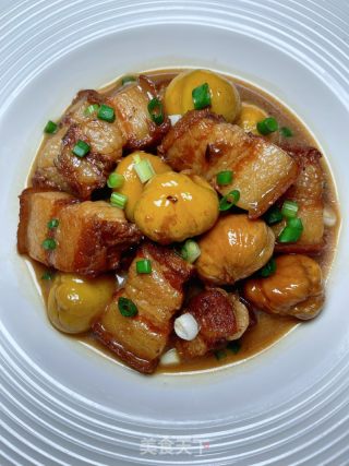 板栗焖五花肉的做法步骤：15