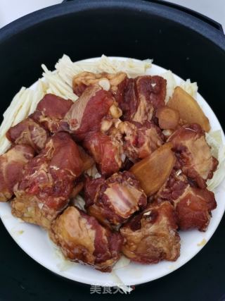 排骨蒸腐竹的做法步骤：5