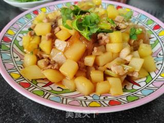 肉沫粉皮土豆的做法步骤：9