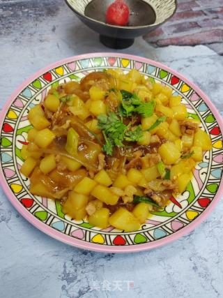 肉沫粉皮土豆的做法步骤：10