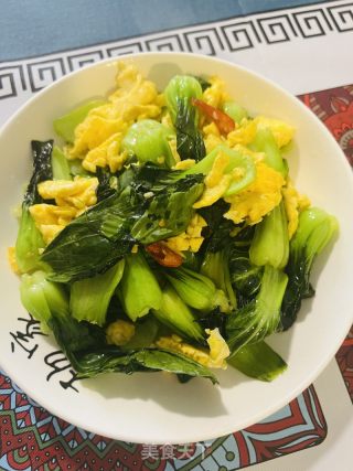 青菜仔炒鸡蛋的做法