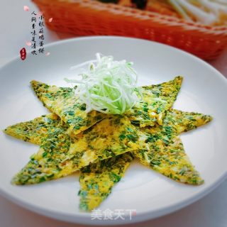 小根蒜鸡蛋饼的做法步骤：1