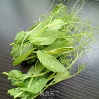 豌豆尖鸡汤面的做法步骤：1