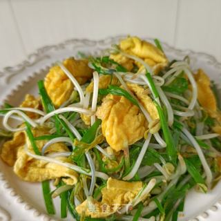 韭菜鸡蛋炒豆芽的做法步骤：15