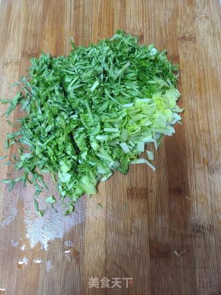 苦菊鸡蛋煎饼的做法步骤：3