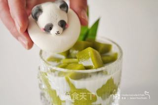熊猫花花抹茶椰香凉粉????，可爱感觉爆棚的做法步骤：7
