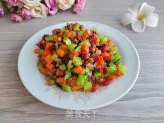 胡萝卜黄瓜炒牛肉的做法