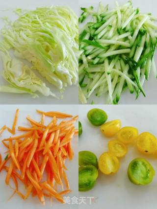 夏日轻食健康营养减脂餐/时蔬鸡排的做法步骤：2