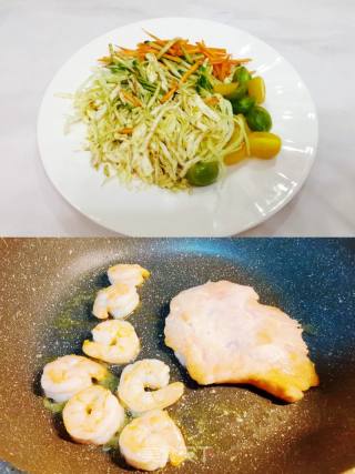 夏日轻食健康营养减脂餐/时蔬鸡排的做法步骤：4