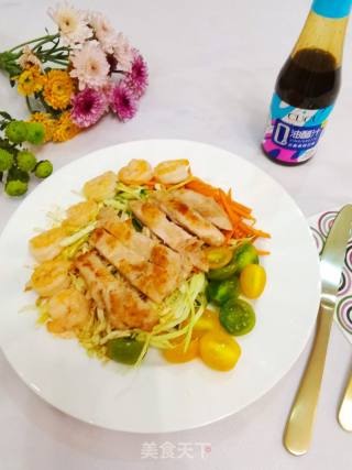 夏日轻食健康营养减脂餐/时蔬鸡排的做法步骤：5
