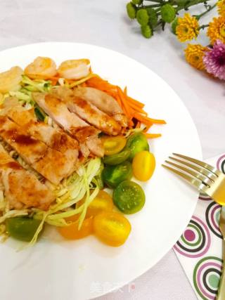 夏日轻食健康营养减脂餐/时蔬鸡排的做法步骤：6