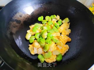 韭菜蚕豆炒蛋的做法步骤：6