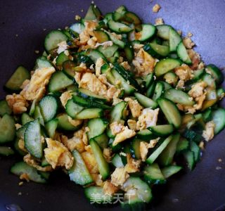 鸡蛋炒黄瓜的做法步骤：8