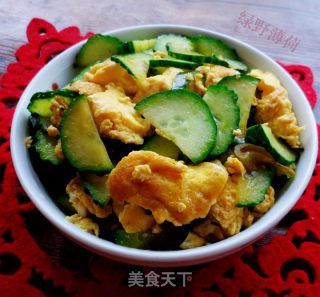 鸡蛋炒黄瓜的做法步骤：9