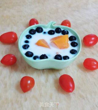 木瓜蓝莓牛奶的做法步骤：7