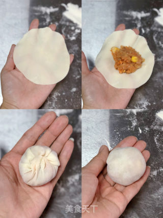香菇鸡肉蒸包的做法步骤：3