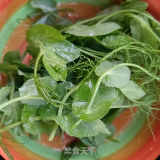 豌豆尖海参热汤面的做法步骤：1