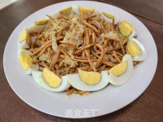 馓子鸡蛋拌包菜的做法步骤：11