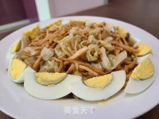 馓子鸡蛋拌包菜的做法步骤：12