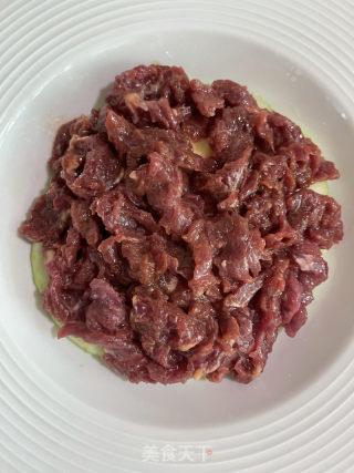 丝瓜蒸牛肉的做法步骤：6