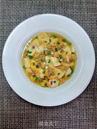 肉沫抱蛋豆腐的做法步骤：16