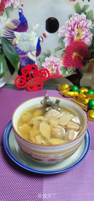 天麻淮山炖鸡脚瘦肉汤的做法步骤：8