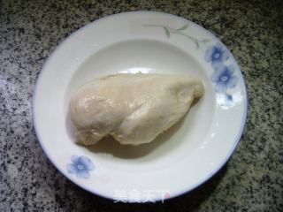 椒盐咸蛋黄手撕鸡胸肉的做法步骤：5