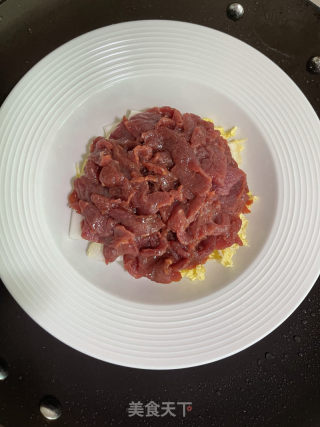 娃娃菜蒸牛肉的做法步骤：7
