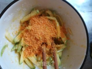 葫芦瓜蛋黄煎饼的做法步骤：5