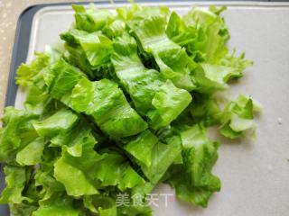 肉末豆腐炒生菜的做法步骤：1