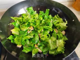 肉末豆腐炒生菜的做法步骤：7