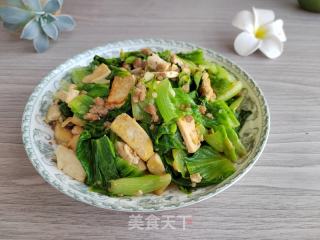 肉末豆腐炒生菜的做法步骤：9