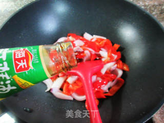 洋葱炒红椒的做法步骤：6