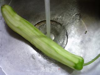 咸肉煮瓠子的做法步骤：2