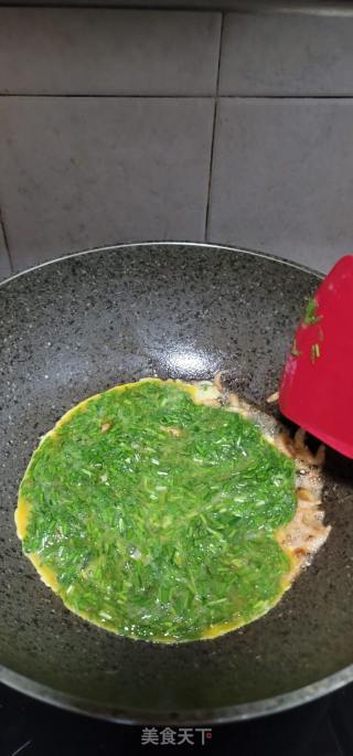 韭菜炒鸡蛋磷虾干的做法步骤：9