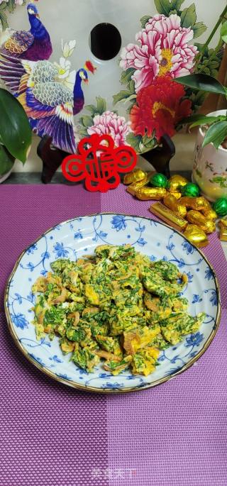 韭菜炒鸡蛋磷虾干的做法步骤：11