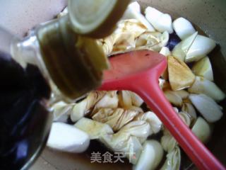 茭白烧百叶结的做法步骤：6