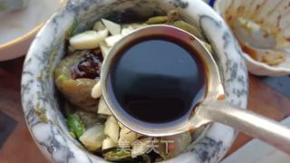 皮蛋青椒擂茄子的做法步骤：9