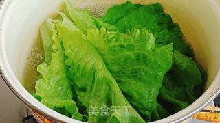 白灼罗马生菜的做法步骤：2