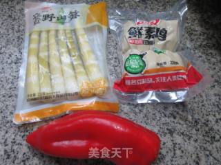 鲜素鸡素炒的做法步骤：1