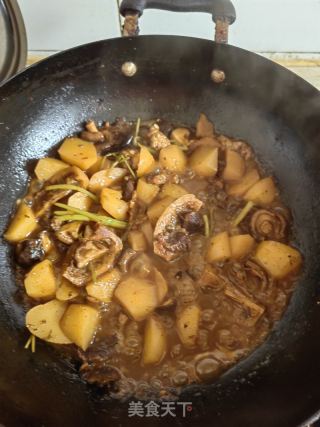 香菜土豆烧牛肉的做法步骤：12