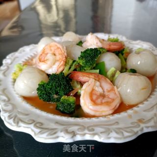 荔枝虾球的做法步骤：19