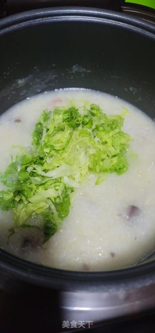猪红瘦肉生菜粥的做法步骤：9
