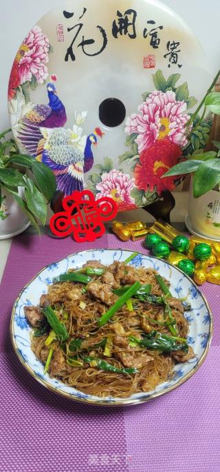 瘦肉炒新竹米粉的做法步骤：14