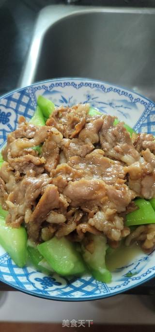 肉片炒丝瓜的做法步骤：11